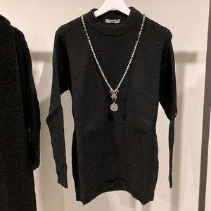 MAISON MERE BLACK CASHMERE SWEATER DRESS